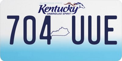 KY license plate 704UUE