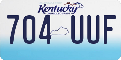 KY license plate 704UUF