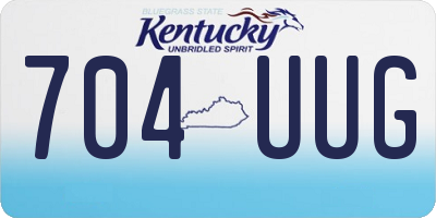 KY license plate 704UUG