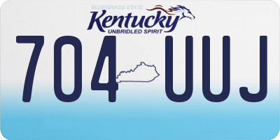 KY license plate 704UUJ