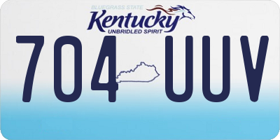 KY license plate 704UUV