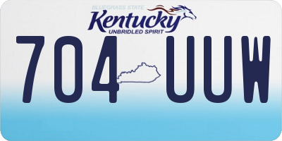 KY license plate 704UUW