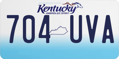 KY license plate 704UVA
