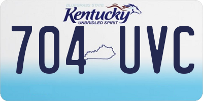 KY license plate 704UVC