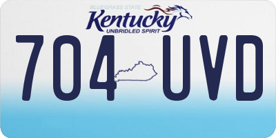 KY license plate 704UVD