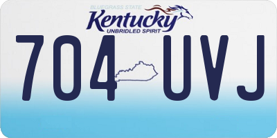 KY license plate 704UVJ