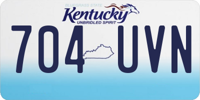 KY license plate 704UVN
