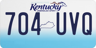 KY license plate 704UVQ