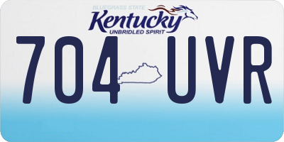 KY license plate 704UVR