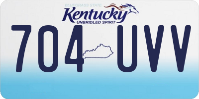 KY license plate 704UVV