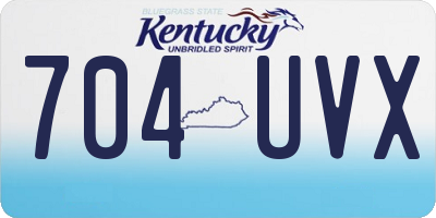 KY license plate 704UVX