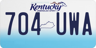 KY license plate 704UWA