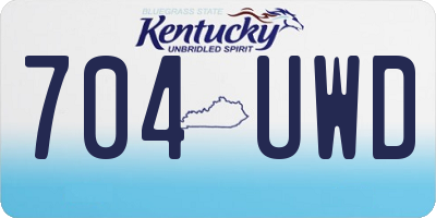 KY license plate 704UWD