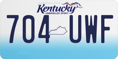 KY license plate 704UWF
