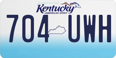 KY license plate 704UWH