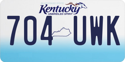 KY license plate 704UWK