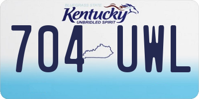 KY license plate 704UWL