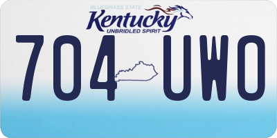 KY license plate 704UWO