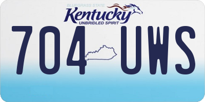 KY license plate 704UWS