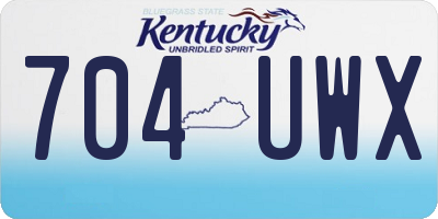 KY license plate 704UWX