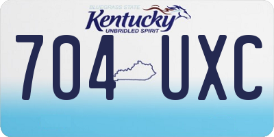 KY license plate 704UXC