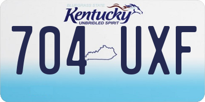 KY license plate 704UXF