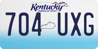 KY license plate 704UXG