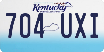 KY license plate 704UXI
