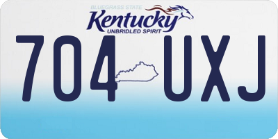 KY license plate 704UXJ