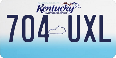 KY license plate 704UXL