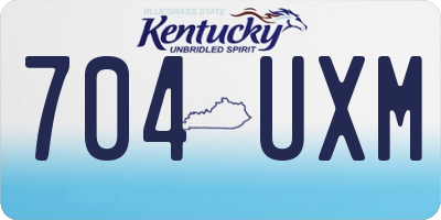KY license plate 704UXM