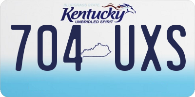 KY license plate 704UXS