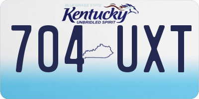 KY license plate 704UXT