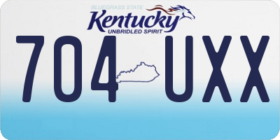 KY license plate 704UXX