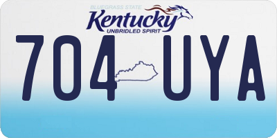 KY license plate 704UYA