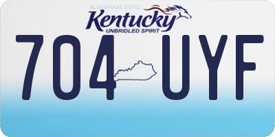 KY license plate 704UYF