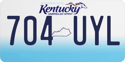 KY license plate 704UYL
