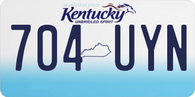 KY license plate 704UYN
