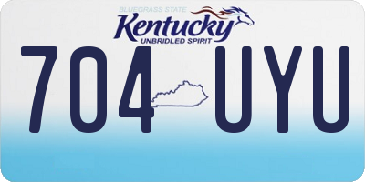 KY license plate 704UYU