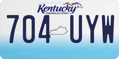 KY license plate 704UYW