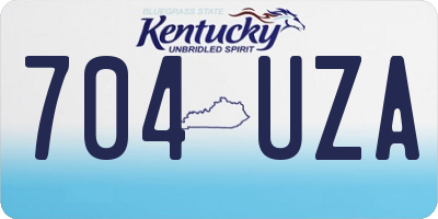 KY license plate 704UZA