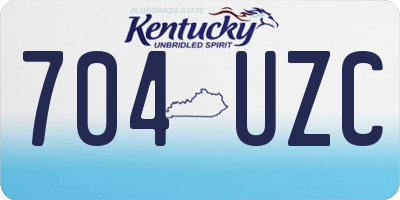 KY license plate 704UZC