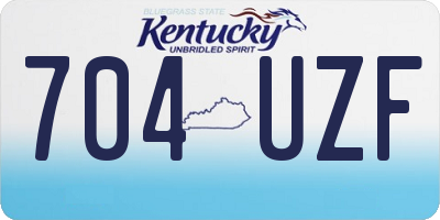 KY license plate 704UZF