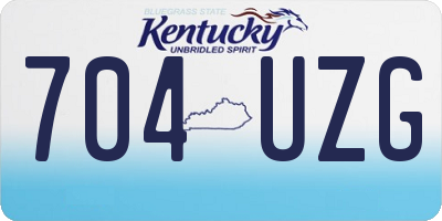 KY license plate 704UZG