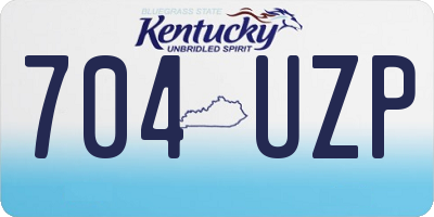 KY license plate 704UZP