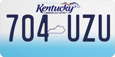 KY license plate 704UZU