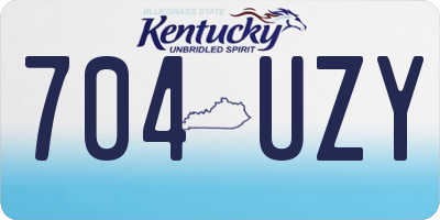 KY license plate 704UZY