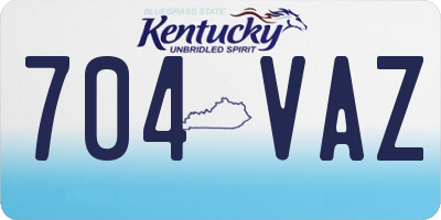 KY license plate 704VAZ