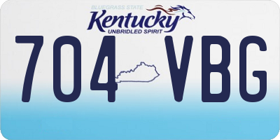 KY license plate 704VBG