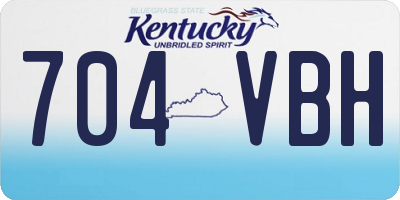 KY license plate 704VBH